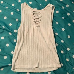 American Eagle cross cut top